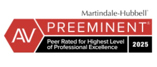 Martindale-Hubbell [AV Preeminent] Peer Review Rated badge for attorney Blaine M. Brown