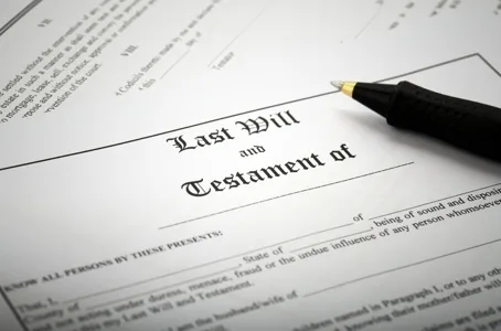 Last Will and Testament document