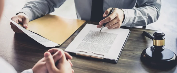Estate and trust litigation attorney dealing with a client in Orange County, CA