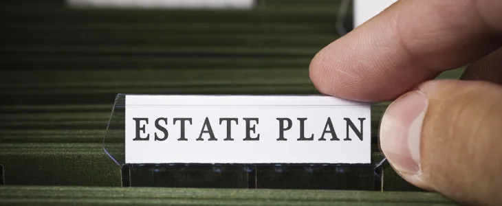 Estate plan in a folder